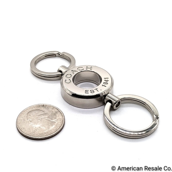 Vintage COACH Grommet Valet Keychain Fob #1658 - Picture 5 of 7